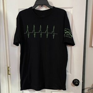 Grunt Style Black Tee with Green Graphic. Size L